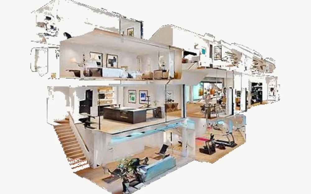 Vue maquette d'une visite 3D Matterport